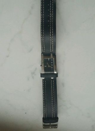 Esprit Damen Armbanduhr Uhr Lederarmband Schwarz Bild