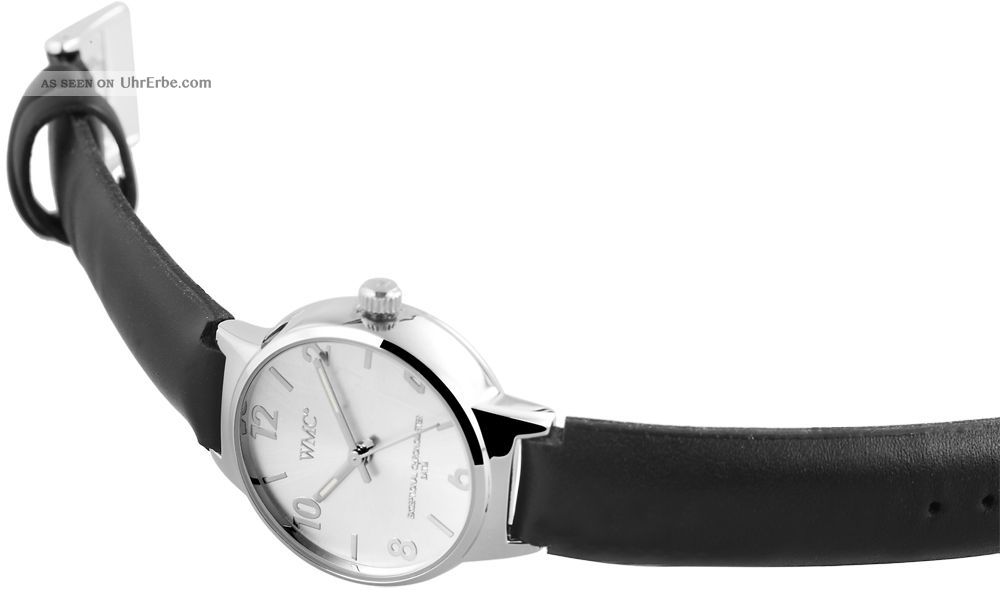 UMR RUHLA Herrenuhr 30434 - Edelstahl Quarzuhr Mit Rotem Lederarmband