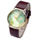 Jy Lässig Pu Leder Uhrarmband Atlantik Mappe Gold Gehäuse Quarzuhr Armbanduhr Armbanduhren Bild 6