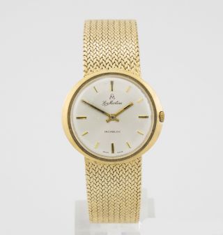 Lea Martine Swiss Made Goldband - Uhr Mit Handaufzug GehÄuse & Band 585/000 Gold Bild