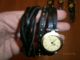4 Armbanduhren Schwarz,  Braun,  Blau Und Rot; 3 Davon Ovp; Echtleder ? Armbanduhren Bild 3
