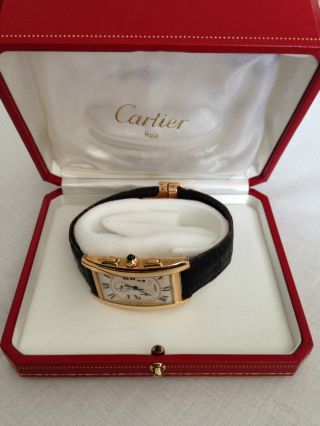 Cartier Tank Americane Xxl In Gold Mit Gabelschließe Bild