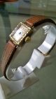 Glashütte Damen Armbanduhr Vergoldet Und 17 Steinen Top Armbanduhren Bild 4