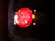 Rote Damen Armbanduhr Von Christian View Mit Facettiertem Glas,  Lederarmband Armbanduhren Bild 4