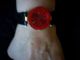 Rote Damen Armbanduhr Von Christian View Mit Facettiertem Glas,  Lederarmband Armbanduhren Bild 5