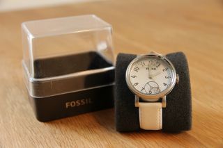 Fossil - Armbanduhr Jr1042 - Uhr Silber/weiß Mit Uhrenbox Bild