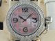 Damen - Weiß - Ton Jojino Joe Rodeo 0,  12 Ct.  Diamant - Rosa - Runde Gesichts - Uhr Mj1050 Armbanduhren Bild 6