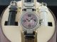 Damen - Weiß - Ton Jojino Joe Rodeo 0,  12 Ct.  Diamant - Rosa - Runde Gesichts - Uhr Mj1050 Armbanduhren Bild 7