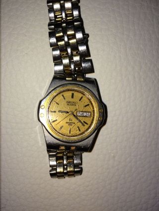 Seiko S3 Sports Damen Armbanduhr Rarität Vintage Gold/silber Bild