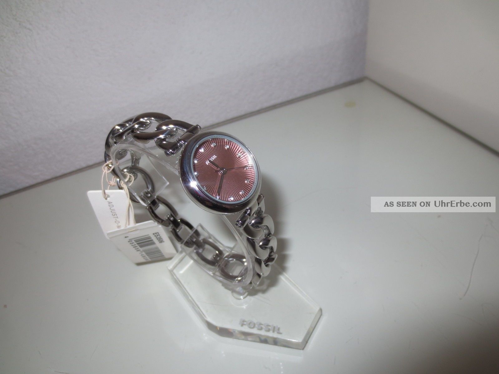 Fossil Damen Armband Uhr Es3506 Olive Silber Uhren Edelstahl Damenuhr Rosa Armbanduhren Bild