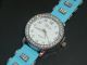 Damenuhr Uhr Quarz Strass Crystal Silikonband Bunt Modern Armbanduhren Bild 2