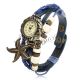 Vintage Damenuhr Armreifuhr Spangeuhr Blätter Armbanduhr Eule Armband Uhren Armbanduhren Bild 12