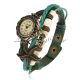 Vintage Damenuhr Armreifuhr Spangeuhr Blätter Armbanduhr Eule Armband Uhren Armbanduhren Bild 13