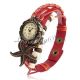 Vintage Damenuhr Armreifuhr Spangeuhr Blätter Armbanduhr Eule Armband Uhren Armbanduhren Bild 16