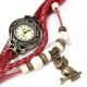 Vintage Damenuhr Armreifuhr Spangeuhr Blätter Armbanduhr Eule Armband Uhren Armbanduhren Bild 7