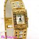 Gold Pltd Deko Vintage Markasit Statement Armband Uhr W/ Swarovski Kristall Armbanduhren Bild 10