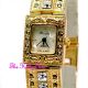 Gold Pltd Deko Vintage Markasit Statement Armband Uhr W/ Swarovski Kristall Armbanduhren Bild 13