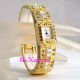 Gold Pltd Deko Vintage Markasit Statement Armband Uhr W/ Swarovski Kristall Armbanduhren Bild 14
