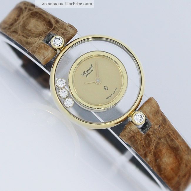 Chopard Happy Diamonds 5 Diamanten Gold Ø 20,  5mm Uhr Ref.  4082 Armbanduhren Bild