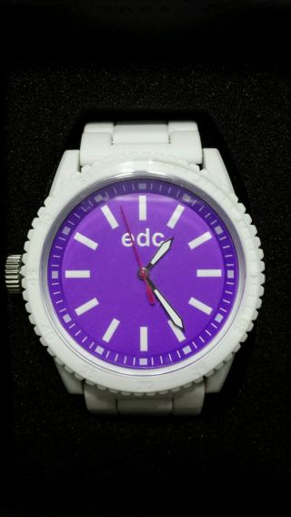 Edc Damen - Armbanduhr Summer Starlet - Crazy Purple Analog Plastik Ee100482010 Bild