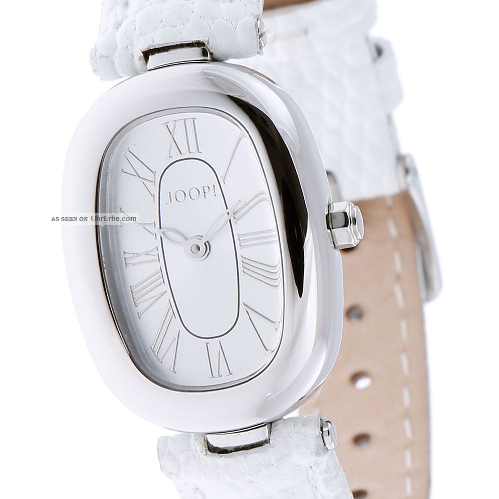 Joop Damenuhr Jp100422f02 Edelstahl Leder Weiß, Armbanduhren Bild