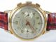 Herrenuhr Clinor Chronograph Handaufzug Cal.  Venus 188,  Vergoldet Armbanduhren Bild 1