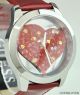 Uhr Uhren Guess Armbanduhr Damen Rot Shimmer Leder Quarz Deu Armbanduhren Bild 2