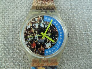 100 Millionste Swatch V.  1992 Rar,  Swatch,  Ovp Inkl.  Neue Batterie Bild