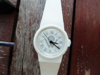 Weiße Kunststoff Damen Armbanduhr ?? Meier ' S Weltreisen ?? Silikonarmband Weiss Bild