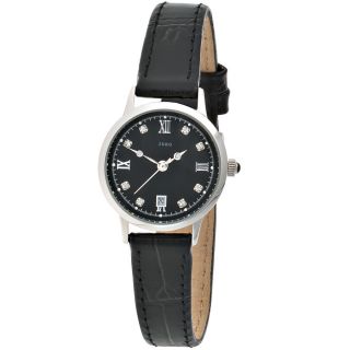 Jobo Damenuhr Damenarmbanduhr Uhr Quarz Armbanduhr Edelstahl Lederband J - 37306 Bild