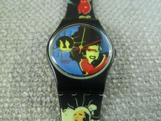 Sun Lady Kunst Uhr V.  1989 Rar,  Swatch,  Ovp Inkl.  Neue Batterie Bild