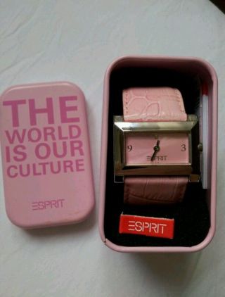 Esprit Armbanduhr Damen Uhr Rosa Lederarmband Top Bild