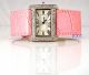 Modeschöpfer Silber,  Rosa Veganen Leder Damen Anzug Wag Uhr Mit/ Swarovski Armbanduhren Bild 11