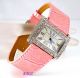 Modeschöpfer Silber,  Rosa Veganen Leder Damen Anzug Wag Uhr Mit/ Swarovski Armbanduhren Bild 16