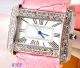 Modeschöpfer Silber,  Rosa Veganen Leder Damen Anzug Wag Uhr Mit/ Swarovski Armbanduhren Bild 17
