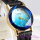 Omax Damen Dünne Schweizer Seiko Werk Blau Schliff Glas Mineral Leder Uhr 8n8214 Armbanduhren Bild 15