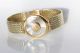Bunz Designeruhr Damenuhr Aus 750 Gold Und Armband Aus 585 Gold,  0,  16 Ct Diamant Armbanduhren Bild 1