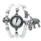 Damen Retro Wickeln Achat Elefant Anhänger Uhr Armband Wickeluhr Armbanduhrquarz Armbanduhren Bild 11