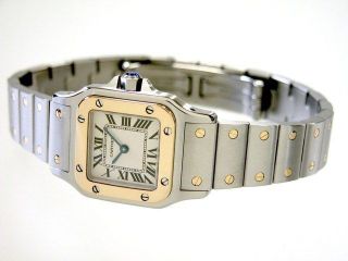 Damen - Armbanduhr Cartier W20012c4 Santos De Cartier,  18k Gelbgold Und Stahl Bild