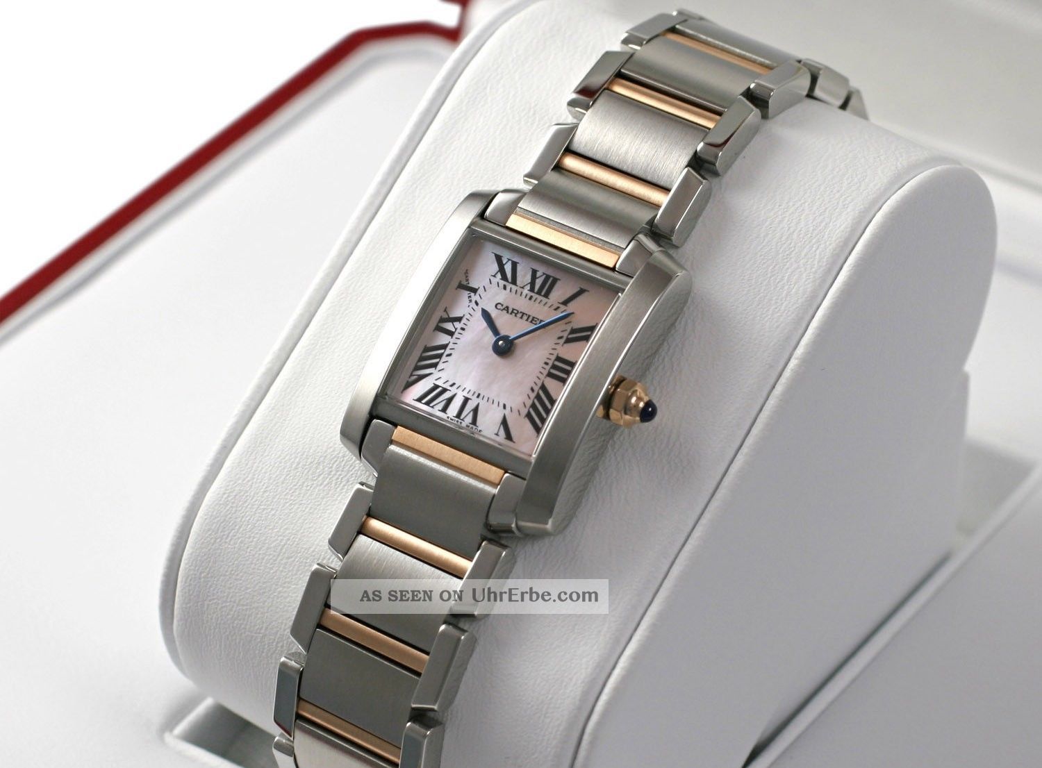 Damen Armbanduhr Cartier W51027q4 Tank Francaise 18k Rotgold/stahl Uhr