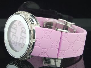 Damen Vollverkleidung Ya114404 Diamant Uhr Digitai I Gucci 4 Ct.  Rosa Band Bild