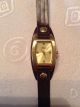 S.  Oliver Damenuhr,  Goldfarbene Uhr Mit Braunem Lederarmband Armbanduhren Bild 1