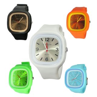 Excellanc Unisex Silikon Uhr - Damen Herren Armbanduhr - Eckig - Diverse Farben Bild