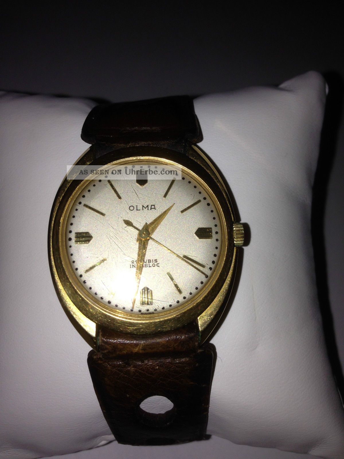Olma Herrenarmbanduhr In Gold Aus Anfang Der 50er Jahre Armbanduhren Bild