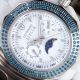 Detomaso Giulia Damenuhr Blau Weiss Keramik Zirkonia Kristalle Mondphase B - Ware Armbanduhren Bild 1