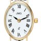 Jmg - Damenuhr,  Golduhr 585er Gelbgold,  Schweizer Uhrwerk,  Schwarzes Lederband Armbanduhren Bild 1