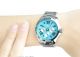 Fossil Damen Uhr Am4547 Cecile Chronograph Silber Edelstahl Türkis Blau Ovp Armbanduhren Bild 1