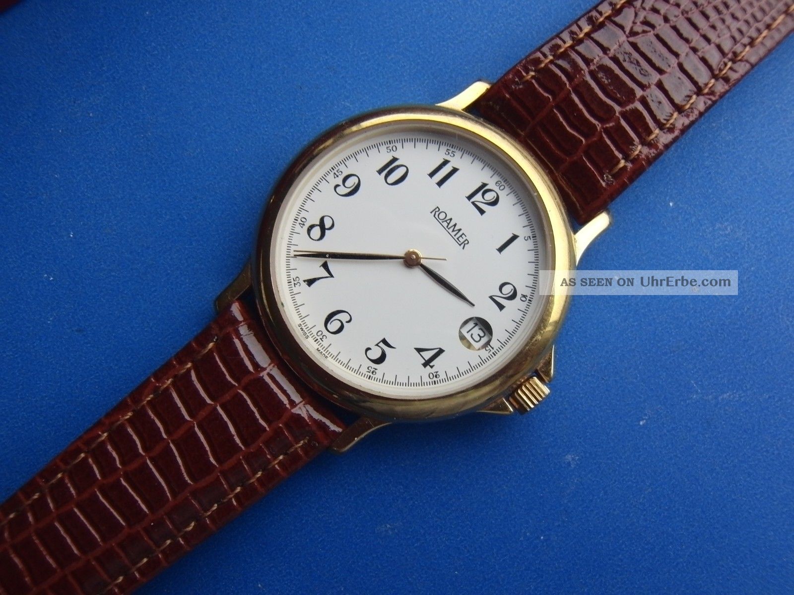 Schöne Alte Roamer Herrenuhr,  Klassisches Zifferblatt Mit Feiner Minuterie Armbanduhren Bild