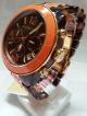 Michael Kors - Damenuhr - Mk - Chronograph - Horn Optik / Orange Armbanduhren Bild 1