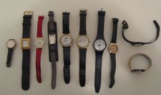 10x Damenuhren Swatch,  Magnum Quartz Und Tcm Uhrensammlung Uhren Konvult Bild